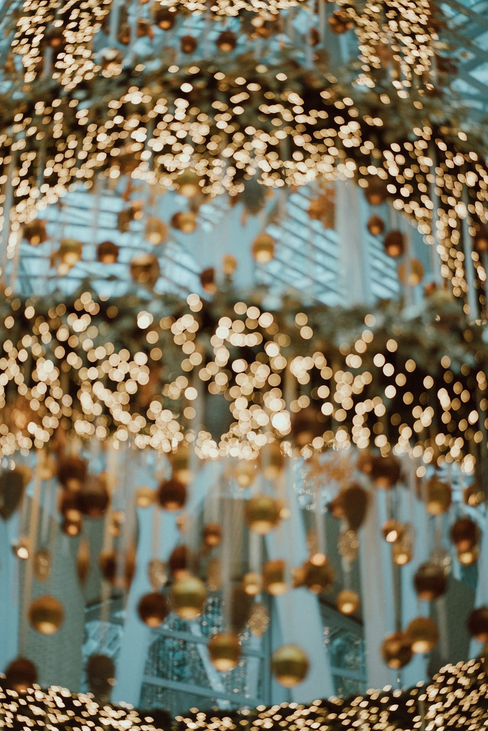 a chandelier hanging from a ceiling in a room