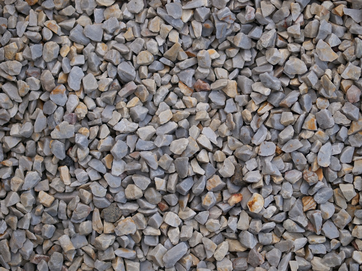 Crushed concrete aggregate close-up for recycled sub-base