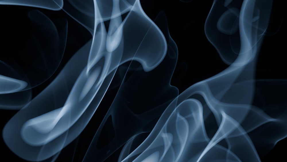 blue smoke on a black background