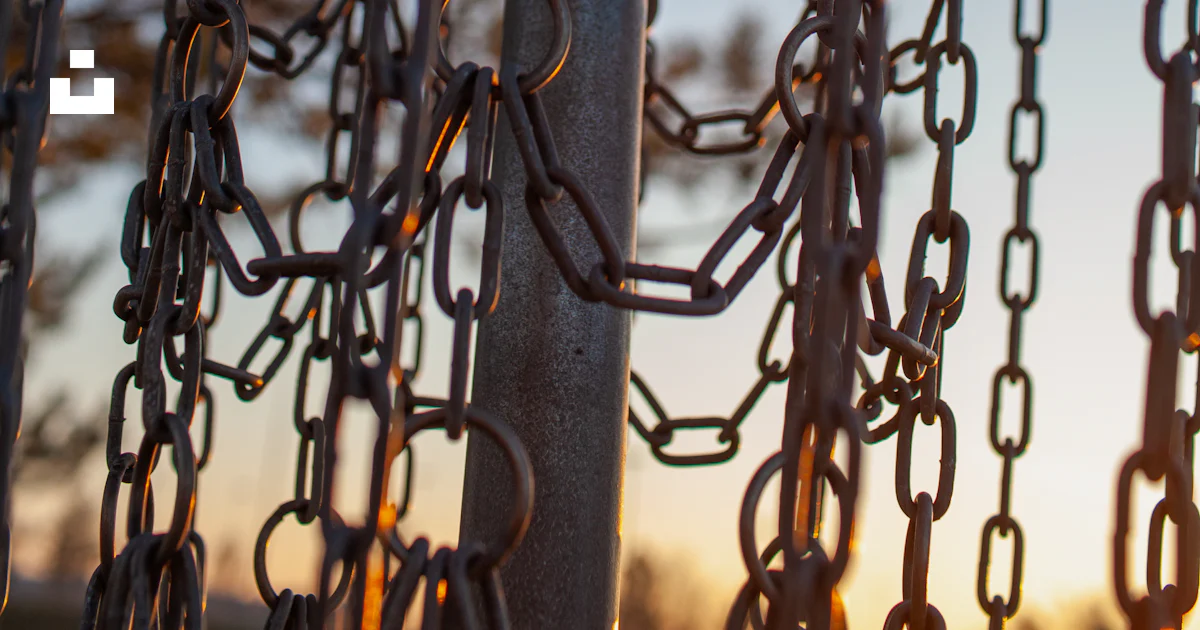 A close up of a chain link structure photo – Free Grey Image on Unsplash