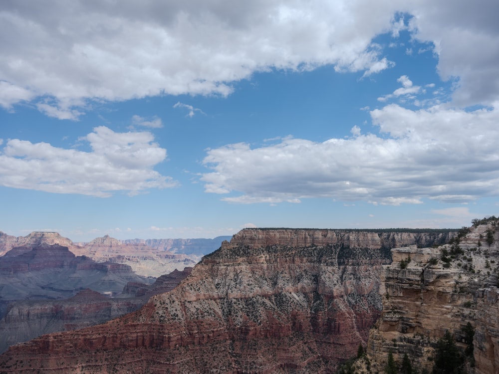 a view of the grand canyon from the edge of a cliff