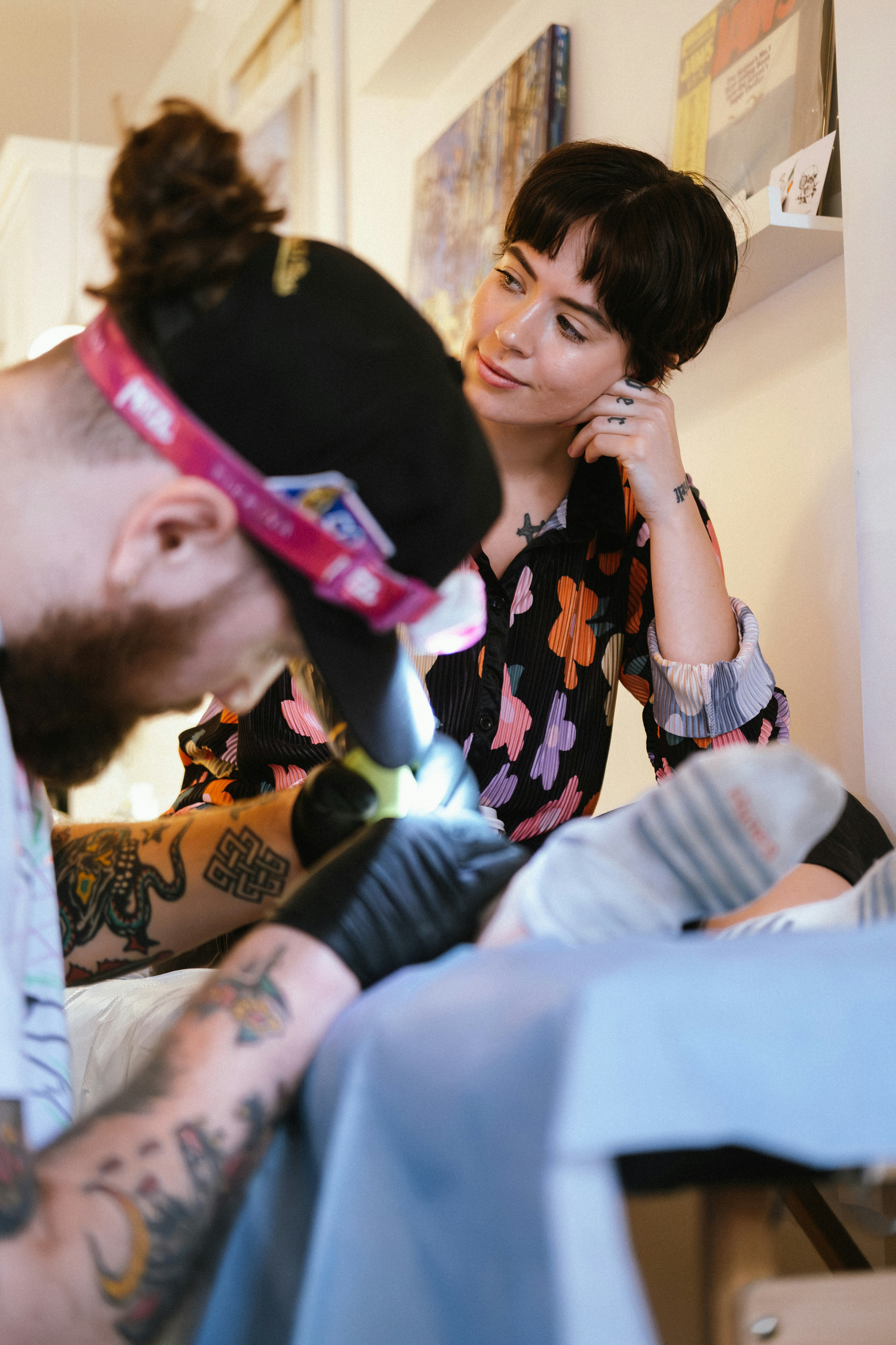 a man and a woman sitting next to each other