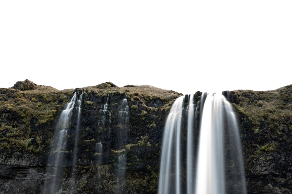 a group of waterfalls that are next to each other