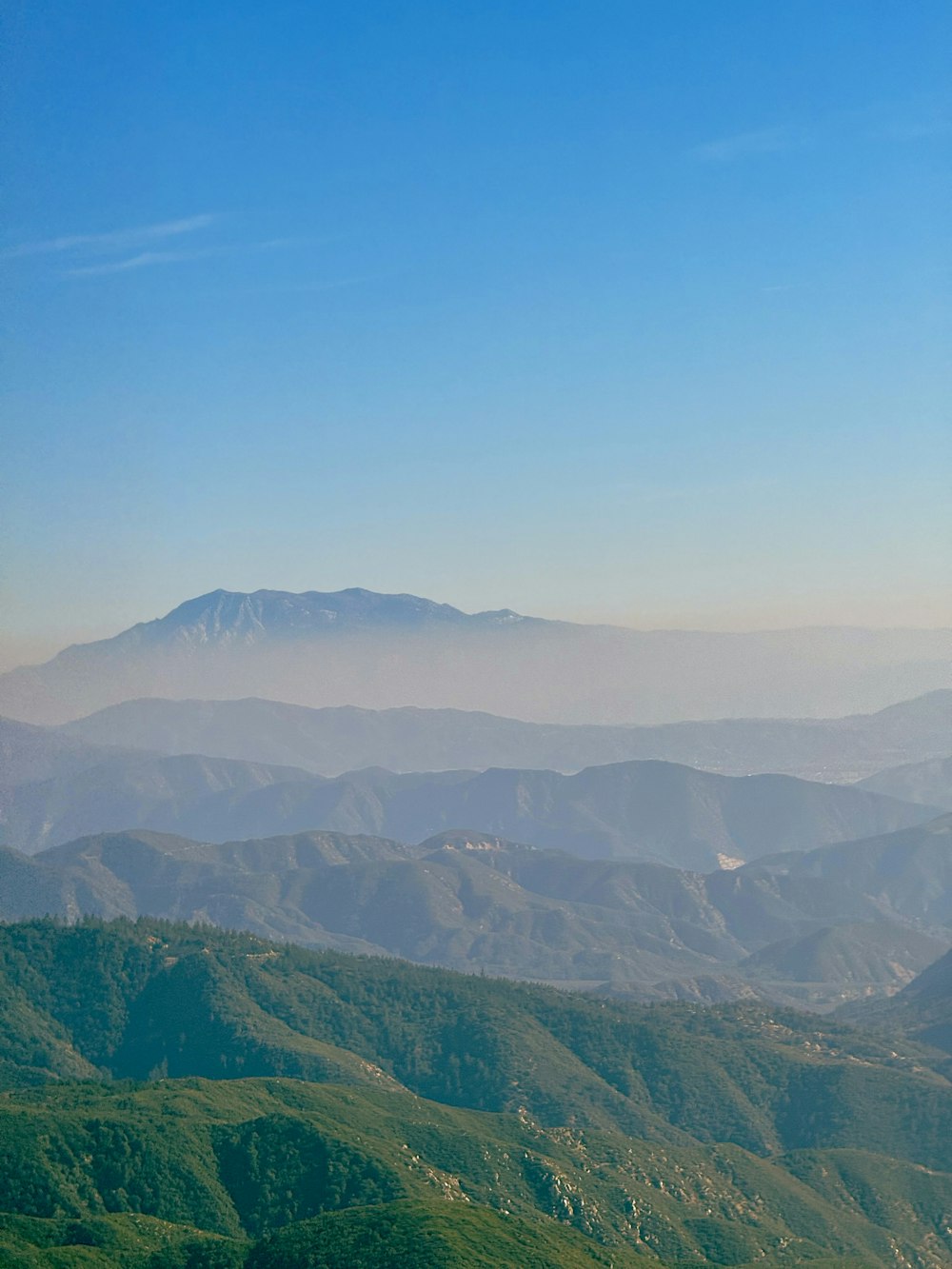 a view of a mountain range in the distance