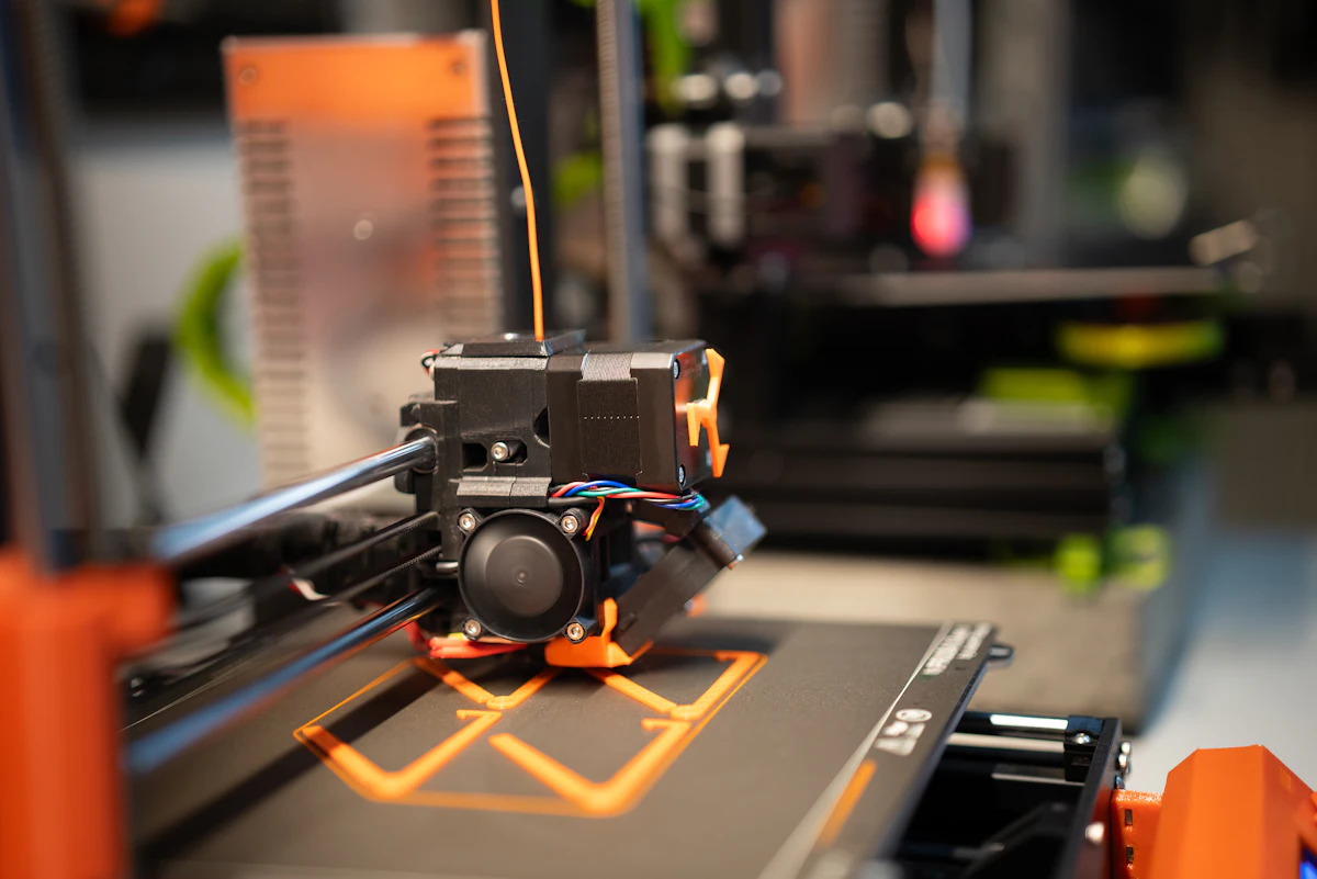 Hotend close-up — heat resistant filament needs drying before printing