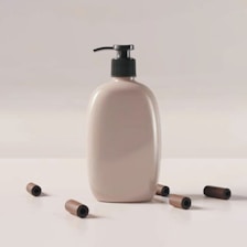 a bottle of lotion sitting on top of a table
