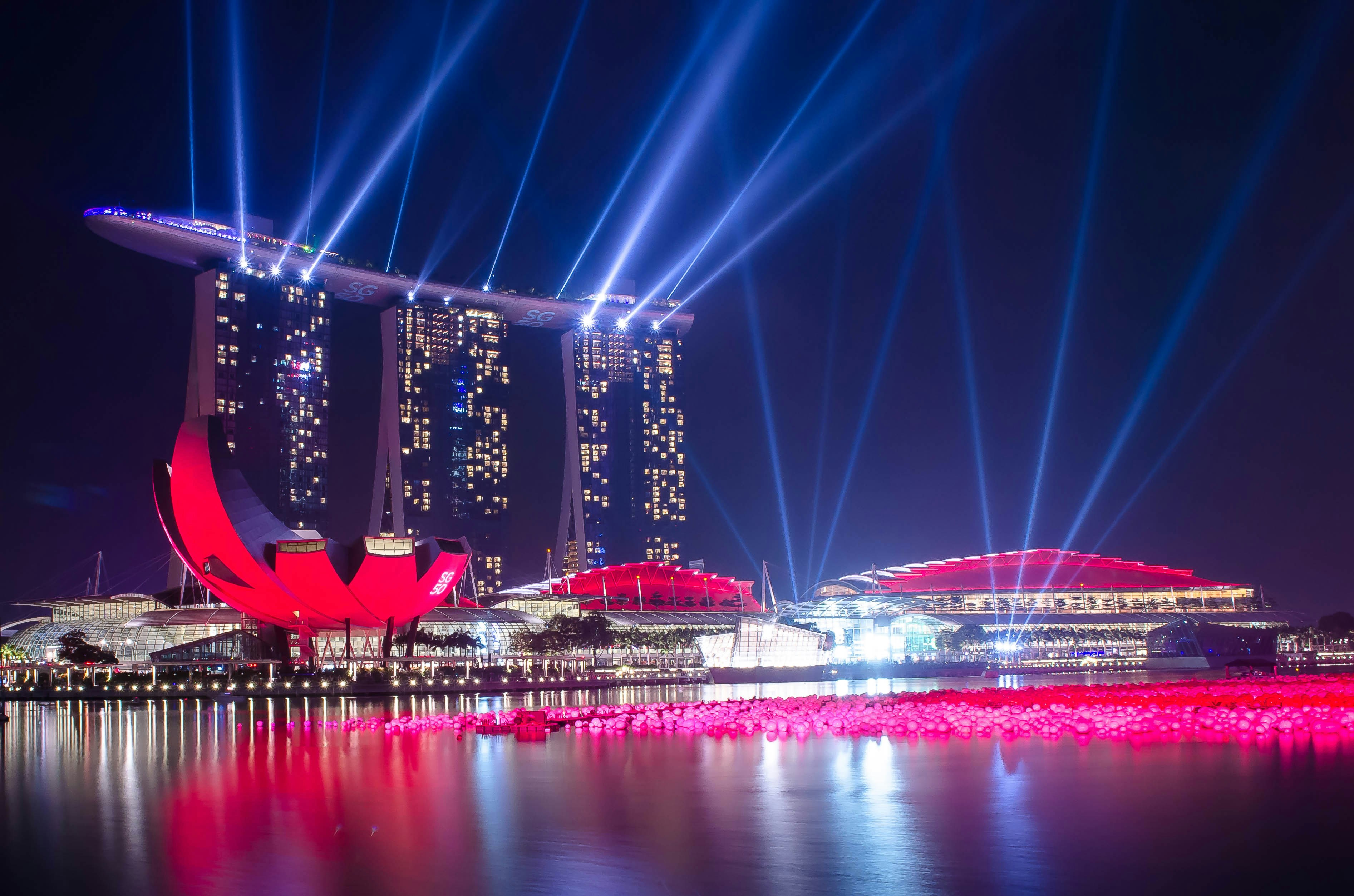 a city with a lot of lights on it