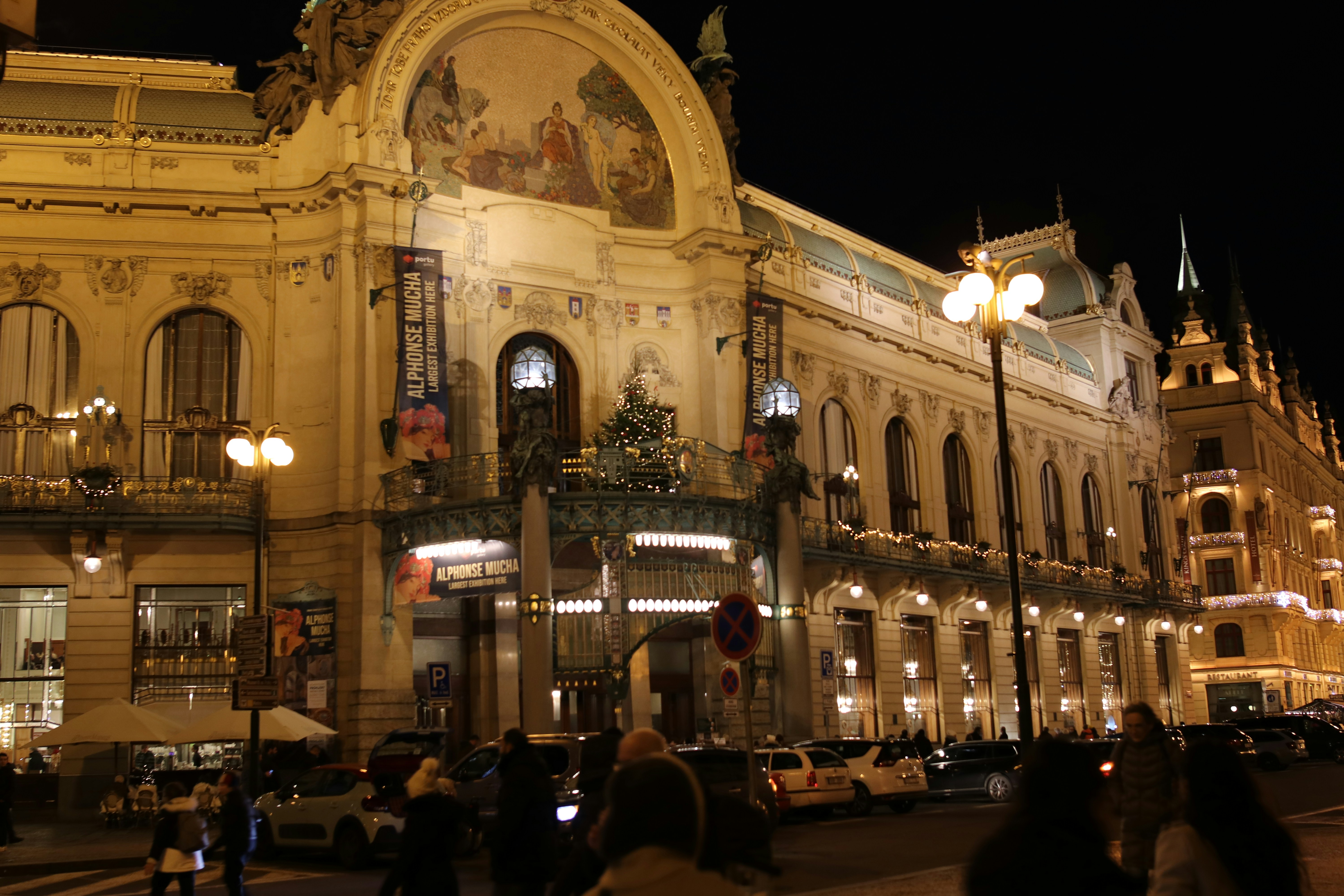 a large building with a lot of lights on it