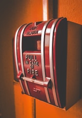 a close up of a mailbox on a wall