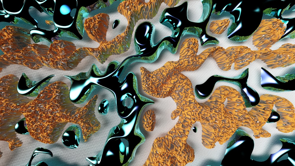 a close up of a pattern made of liquid