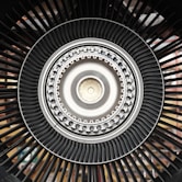 a close up view of a jet engine