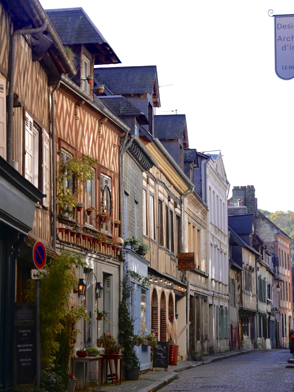 a row of buildings on a city street