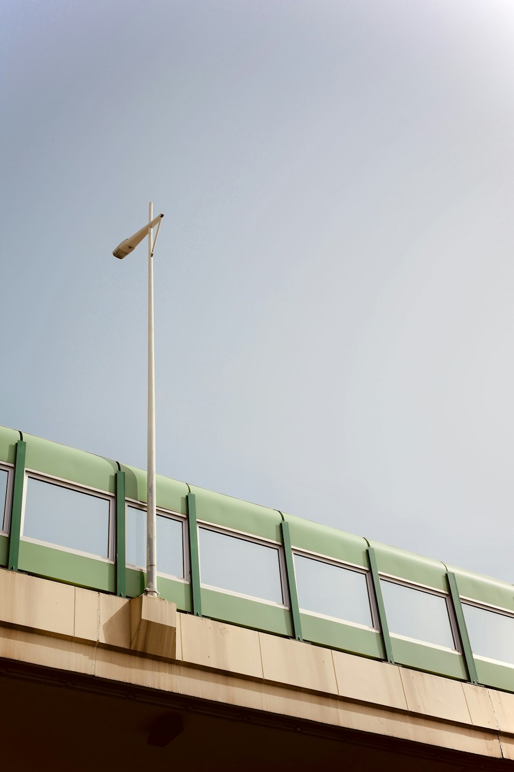 a street light on top of a bridge