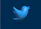 a blue twitter logo on a dark blue background