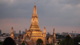 a very tall building with a lot of spires