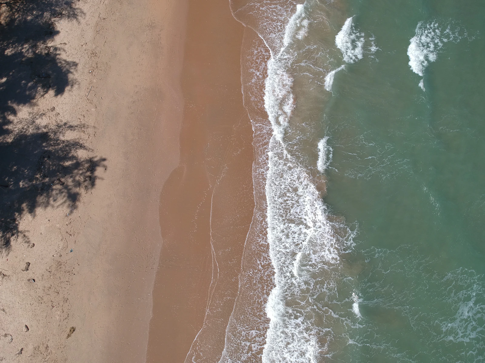 Hua Hin beach from above — golden sand and clear water