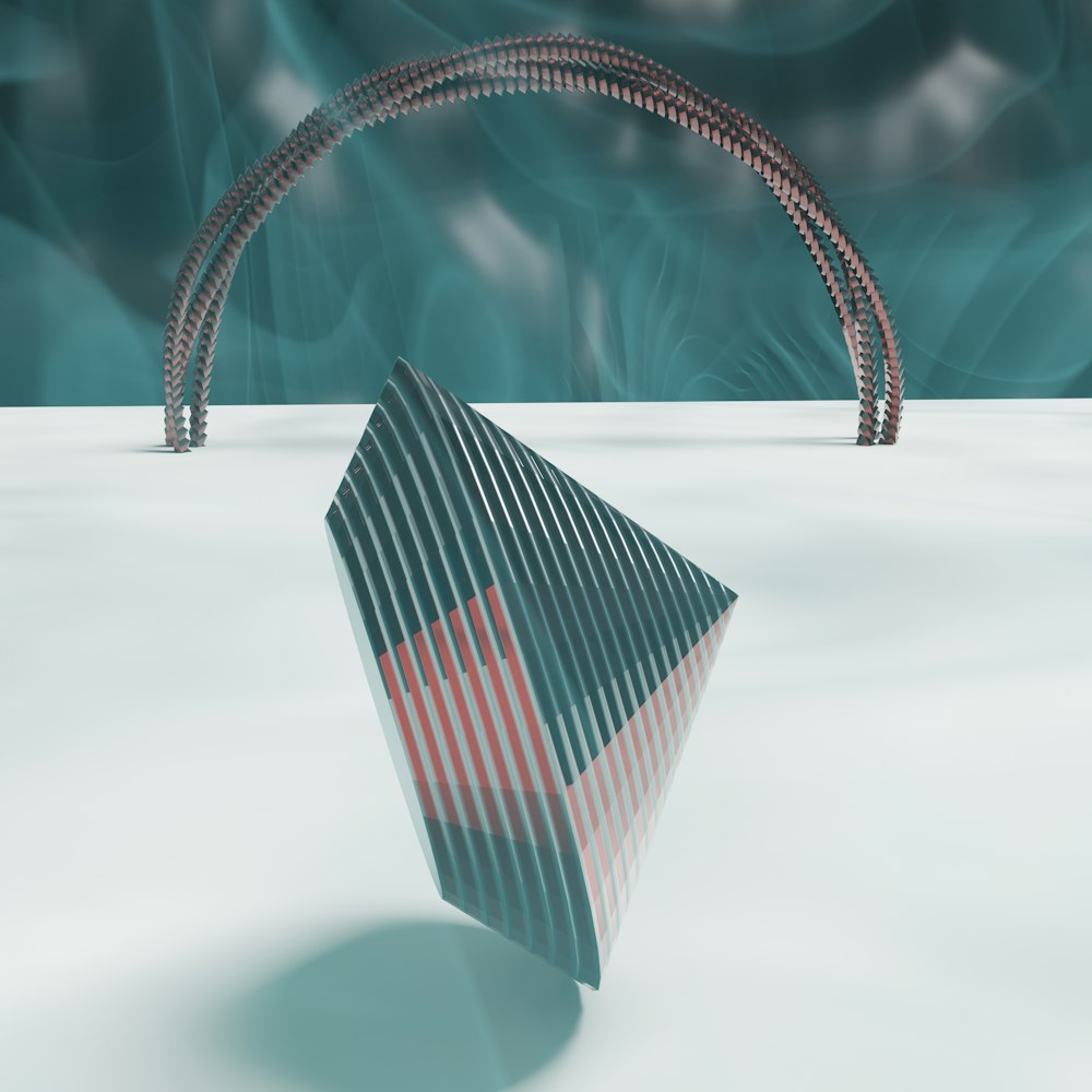 a 3d image of a triangular shaped object