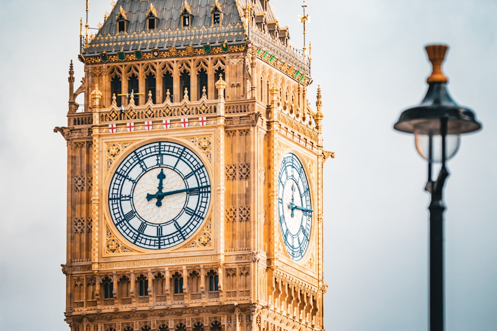 the big ben clock tower towering over the city of london