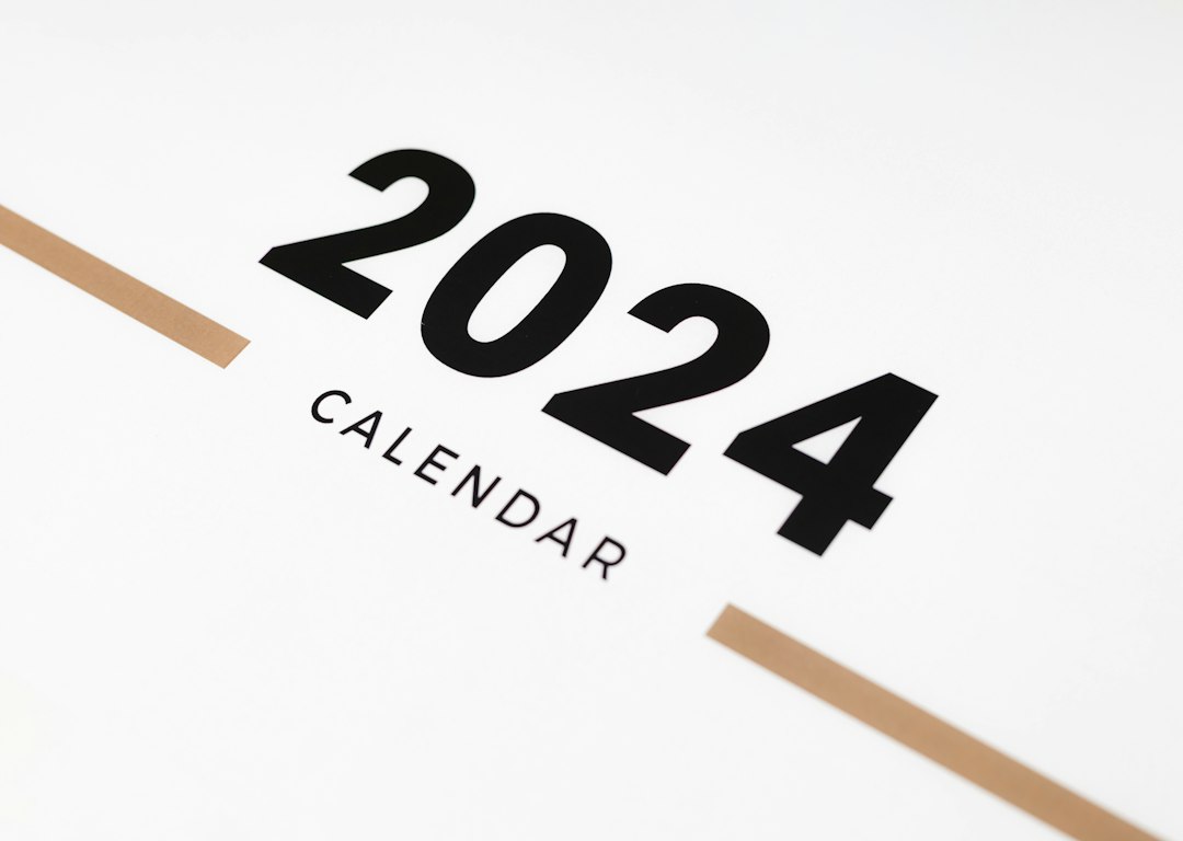 wall calendar closeup