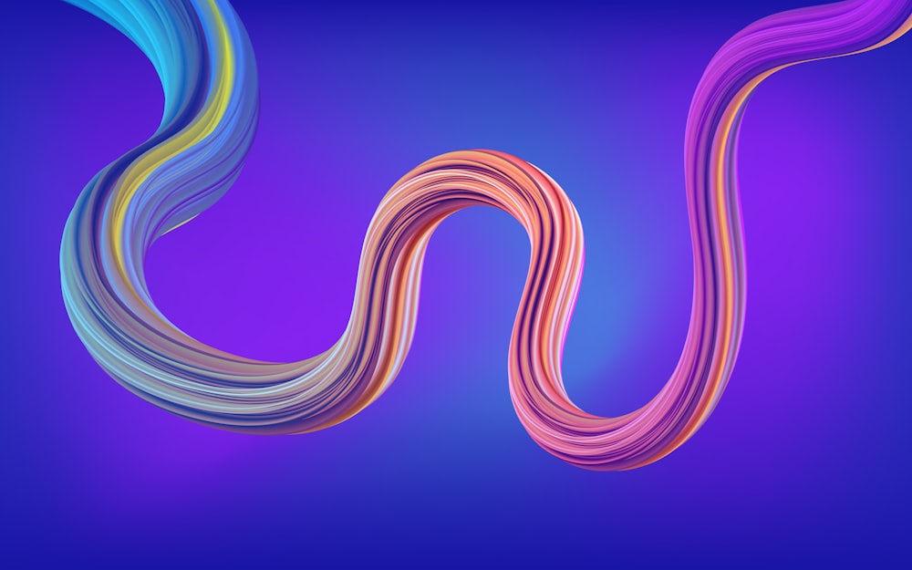 the letter n is made up of colorful lines