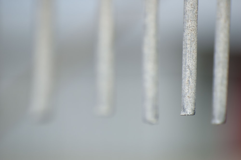 a close up of a bunch of metal rods