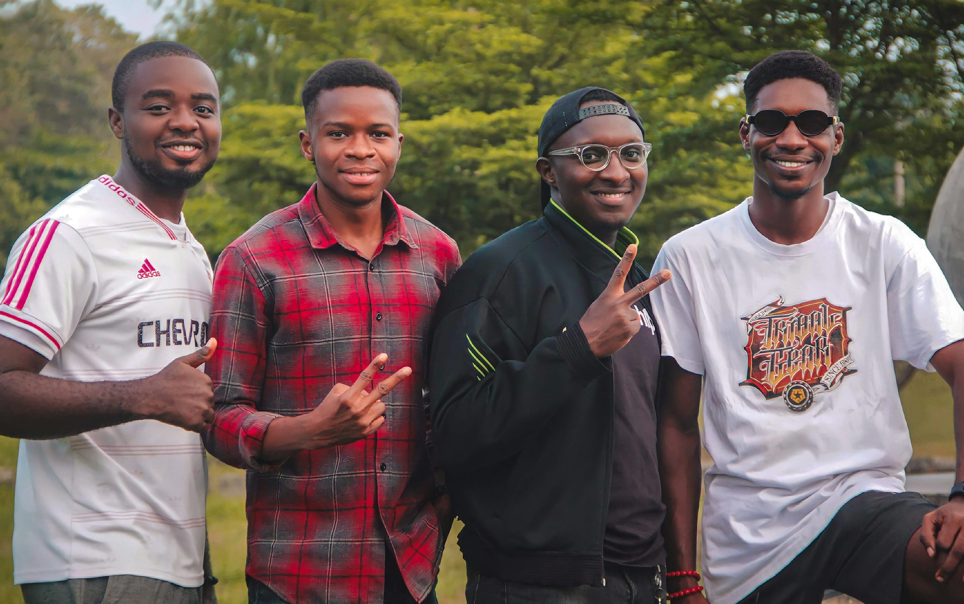 a group of men standing next to each other
