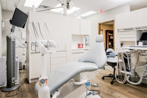 a hospital room with medical equipment in it