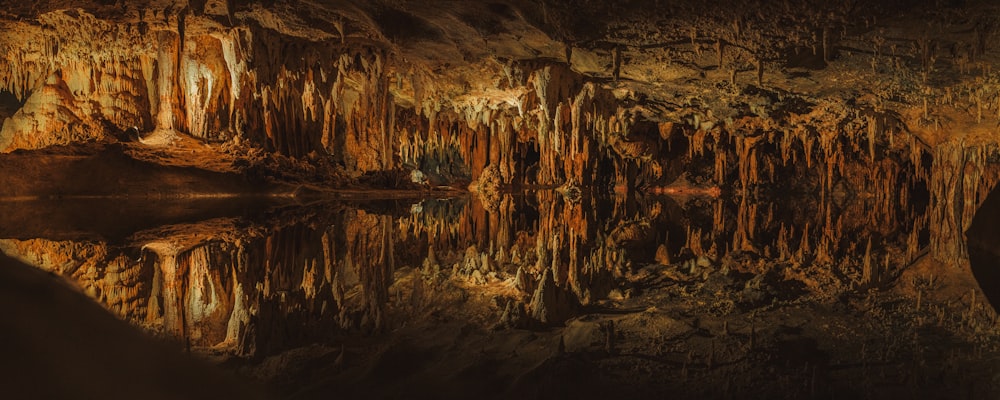 a cave filled with lots of cave like formations