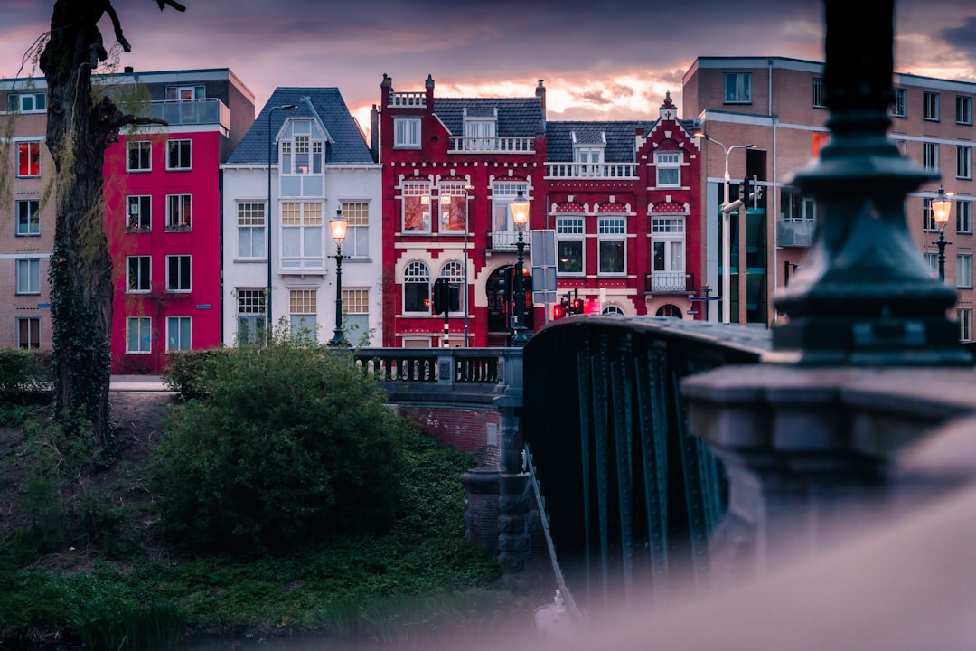 a group of buildings that are next to each other,