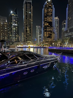 a boat that is sitting in the water