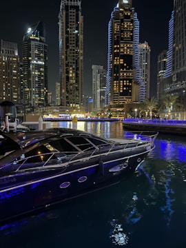 a boat that is sitting in the water