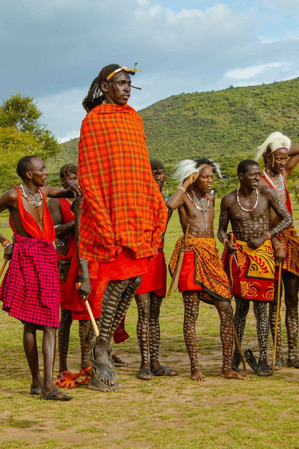 a group of people standing next to each other