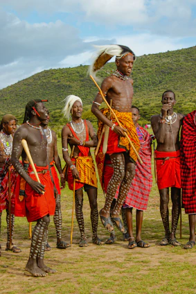 a group of people standing next to each other