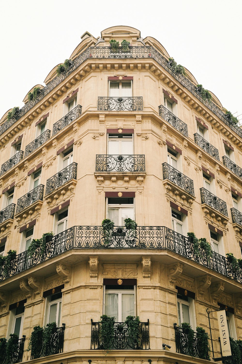 a tall building with balconies and balconies on it