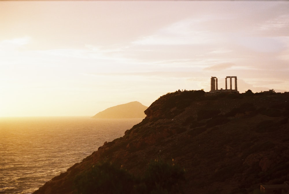 a view of the ocean from a cliff