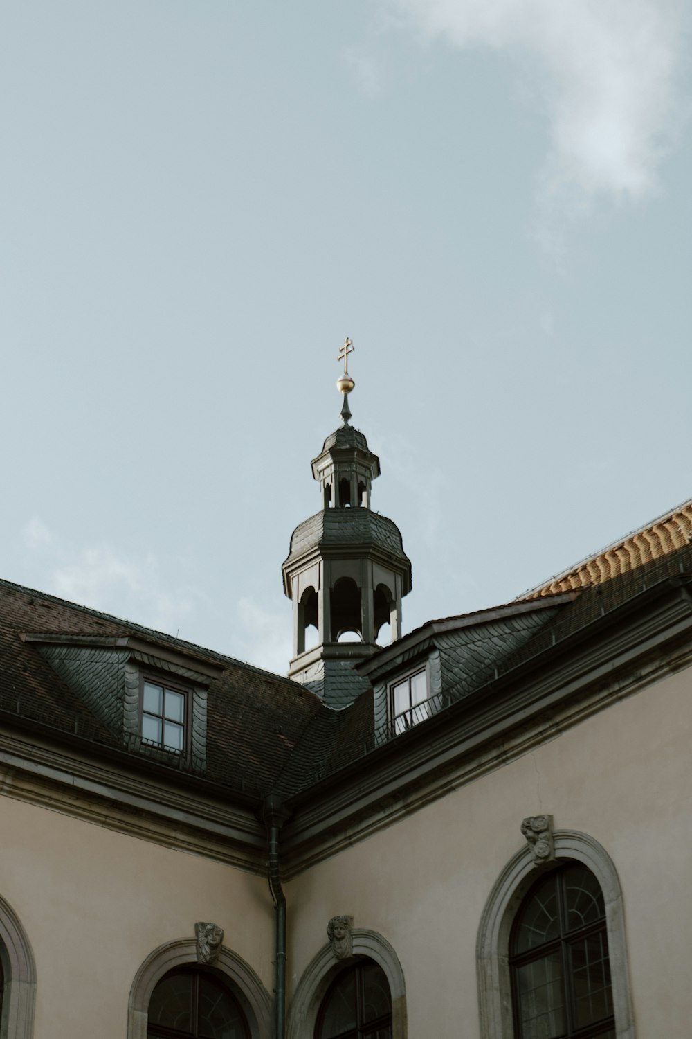 a clock tower on top of a building