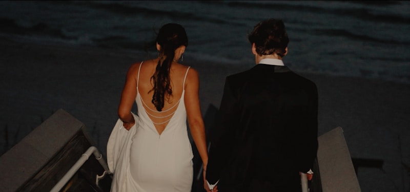 Wedding stroll by Mediterranean