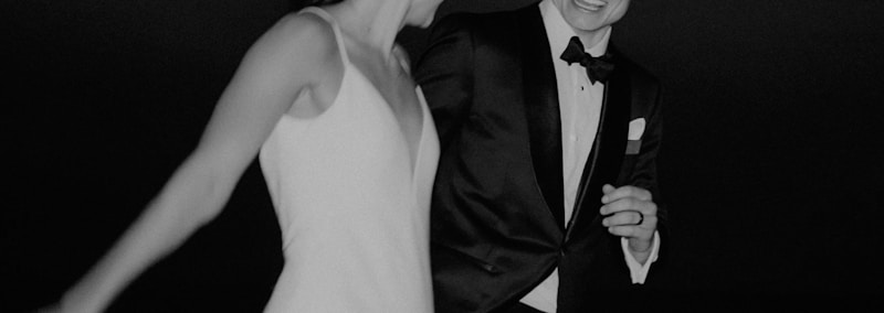 Glamorous couple in formal wear