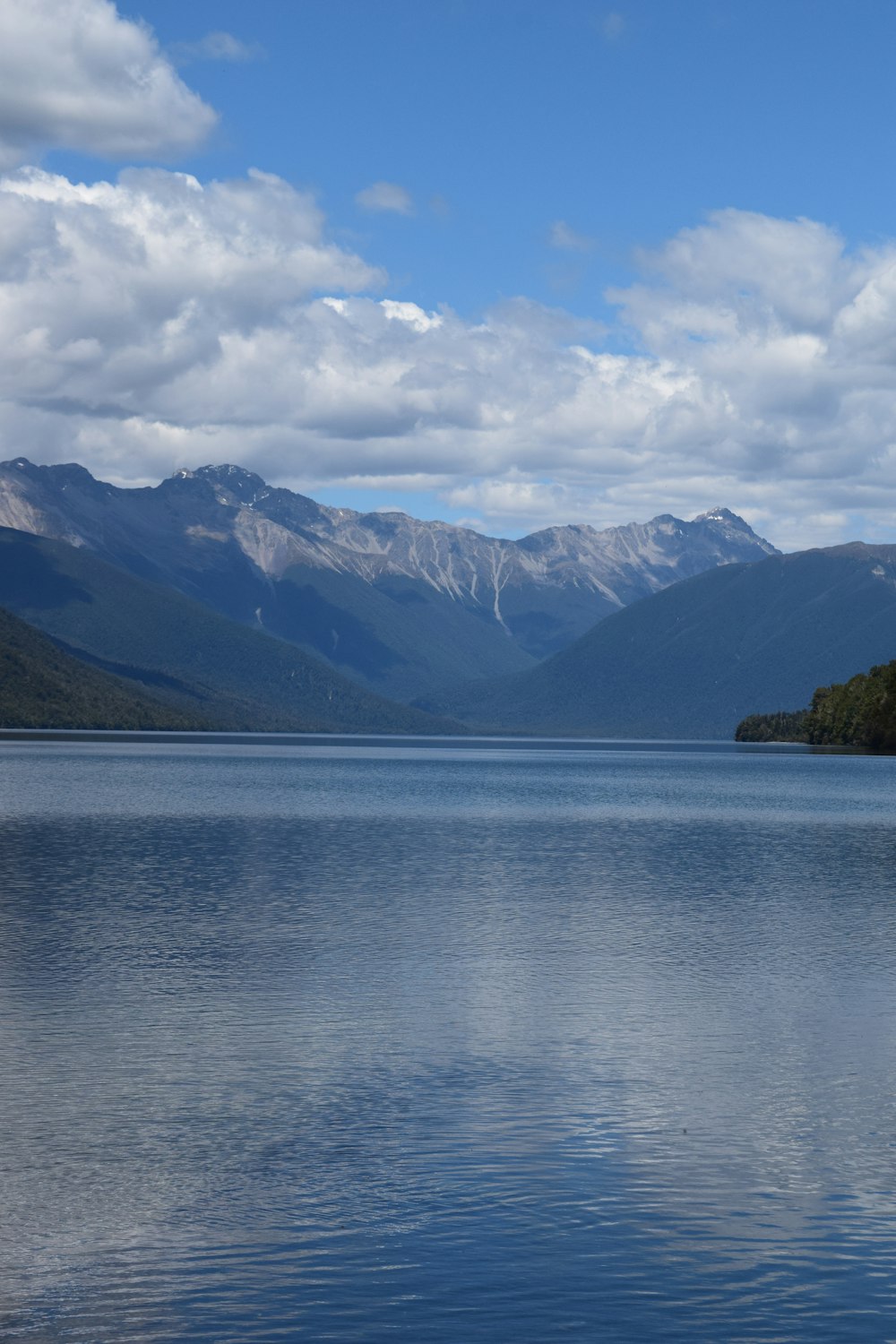 a large body of water surrounded by mountains