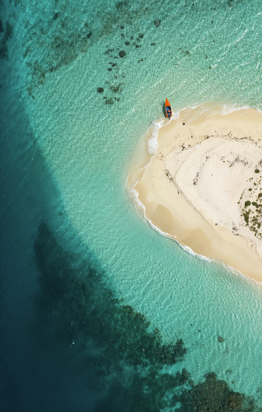 a small island in the middle of the ocean