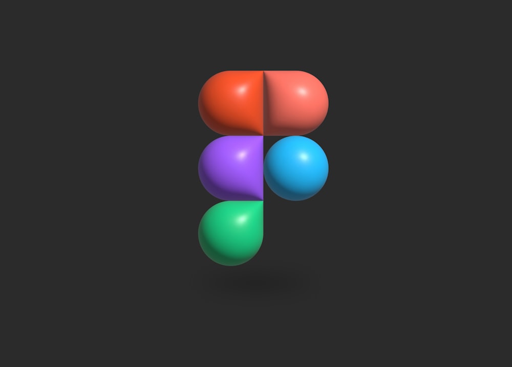 a multicolored object on a black background