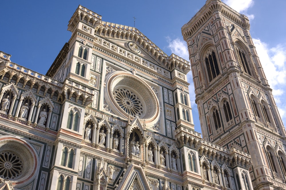 a large cathedral with a clock on the front of it