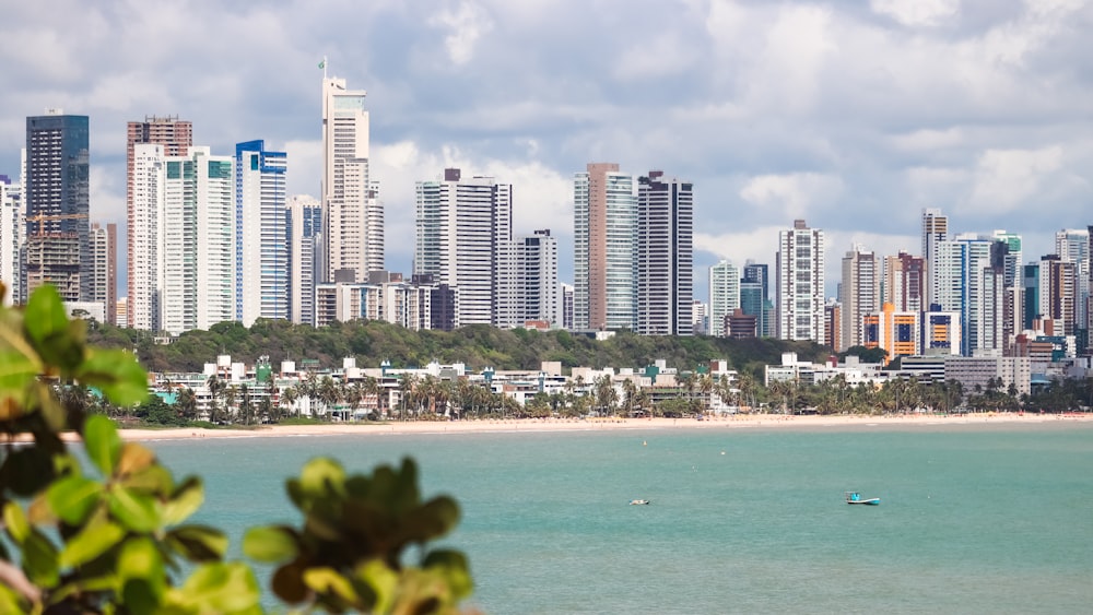 a view of a city from across the water