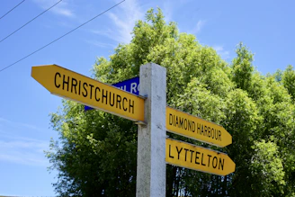 a street sign with a lot of different signs on it