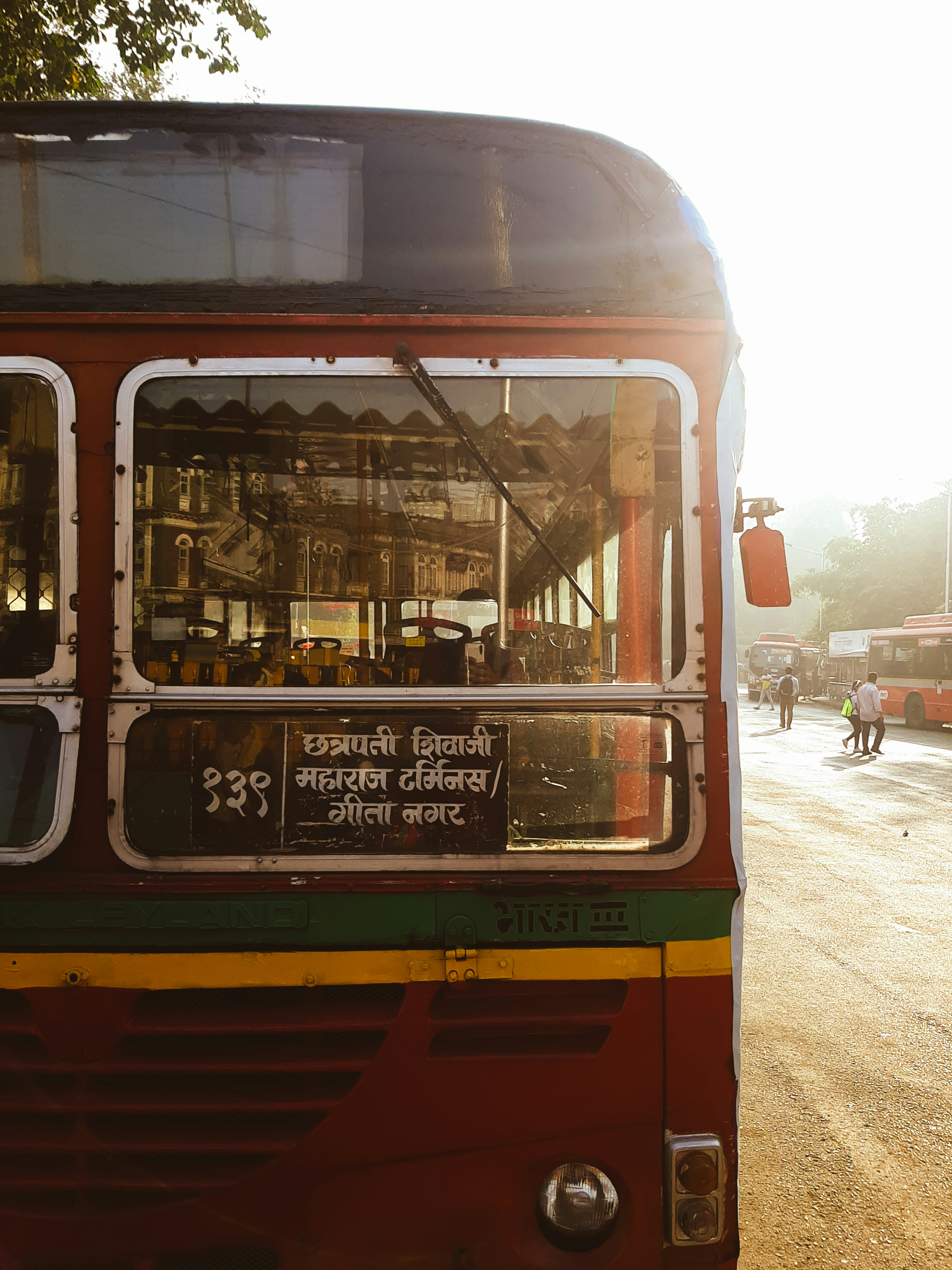 a bus parked on the side of the road