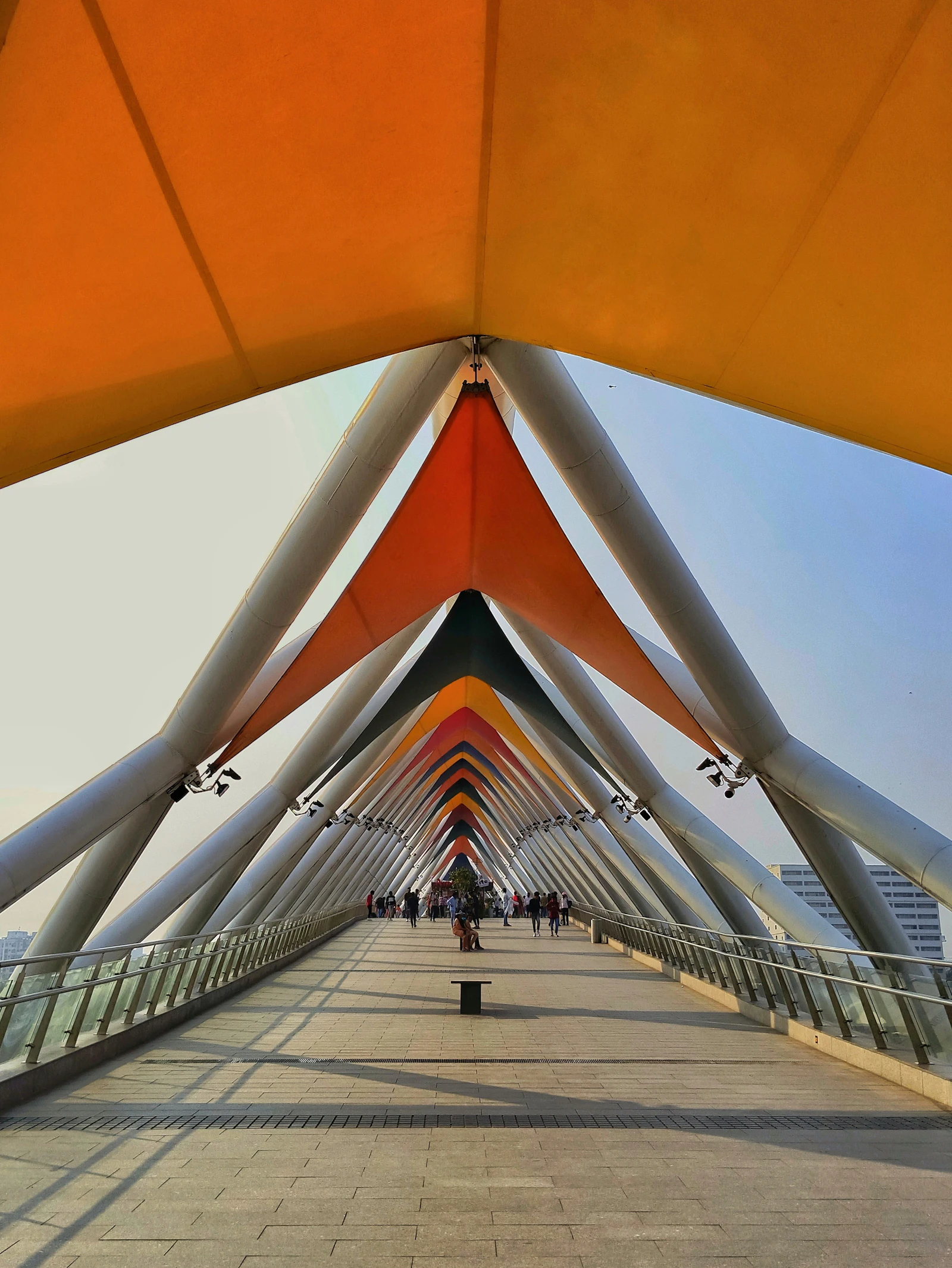 Atal footbridge over the Sabarmati riverfront in Ahmedabad, for PR agency in Ahmedabad