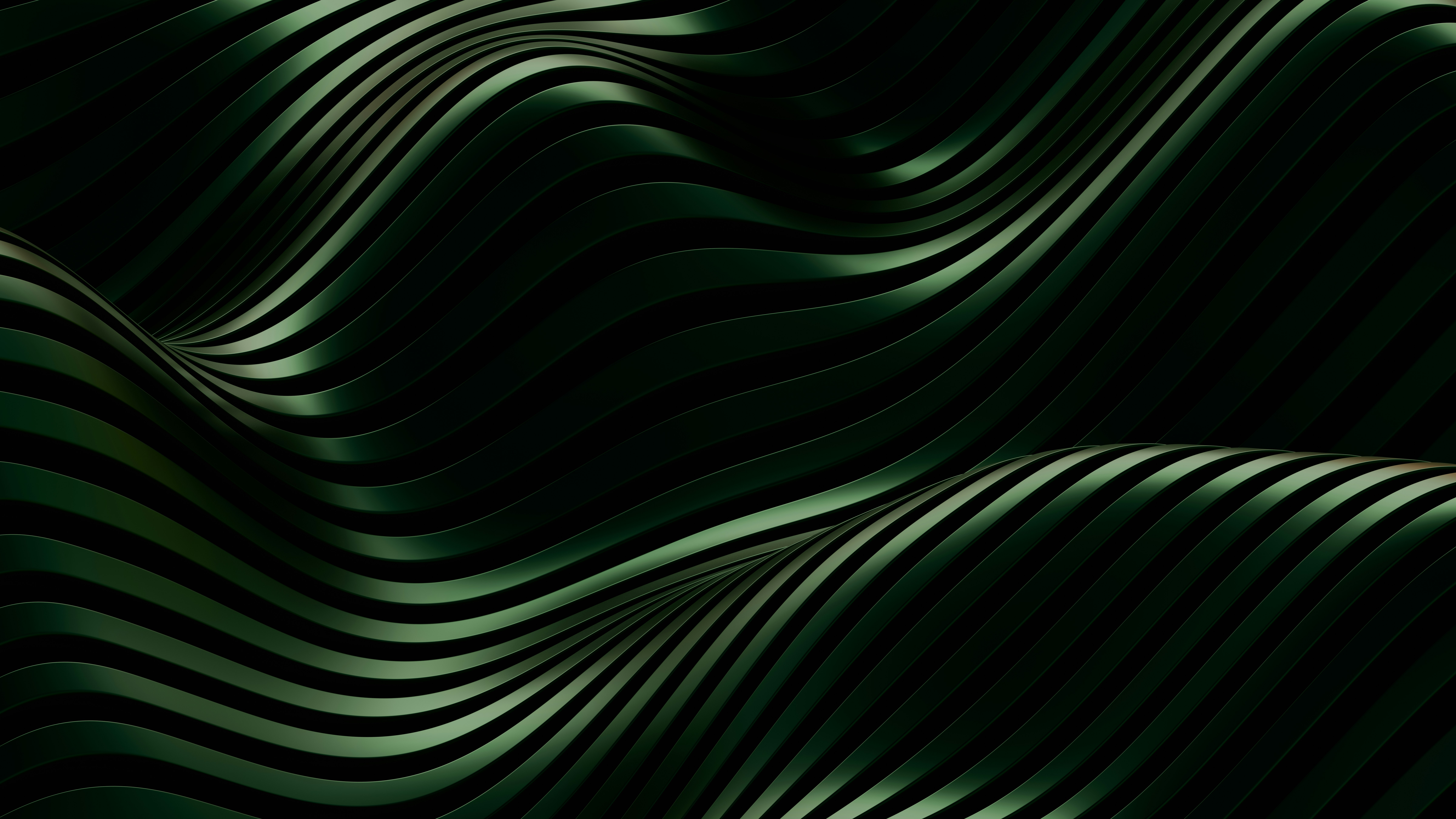 an abstract green background with wavy lines