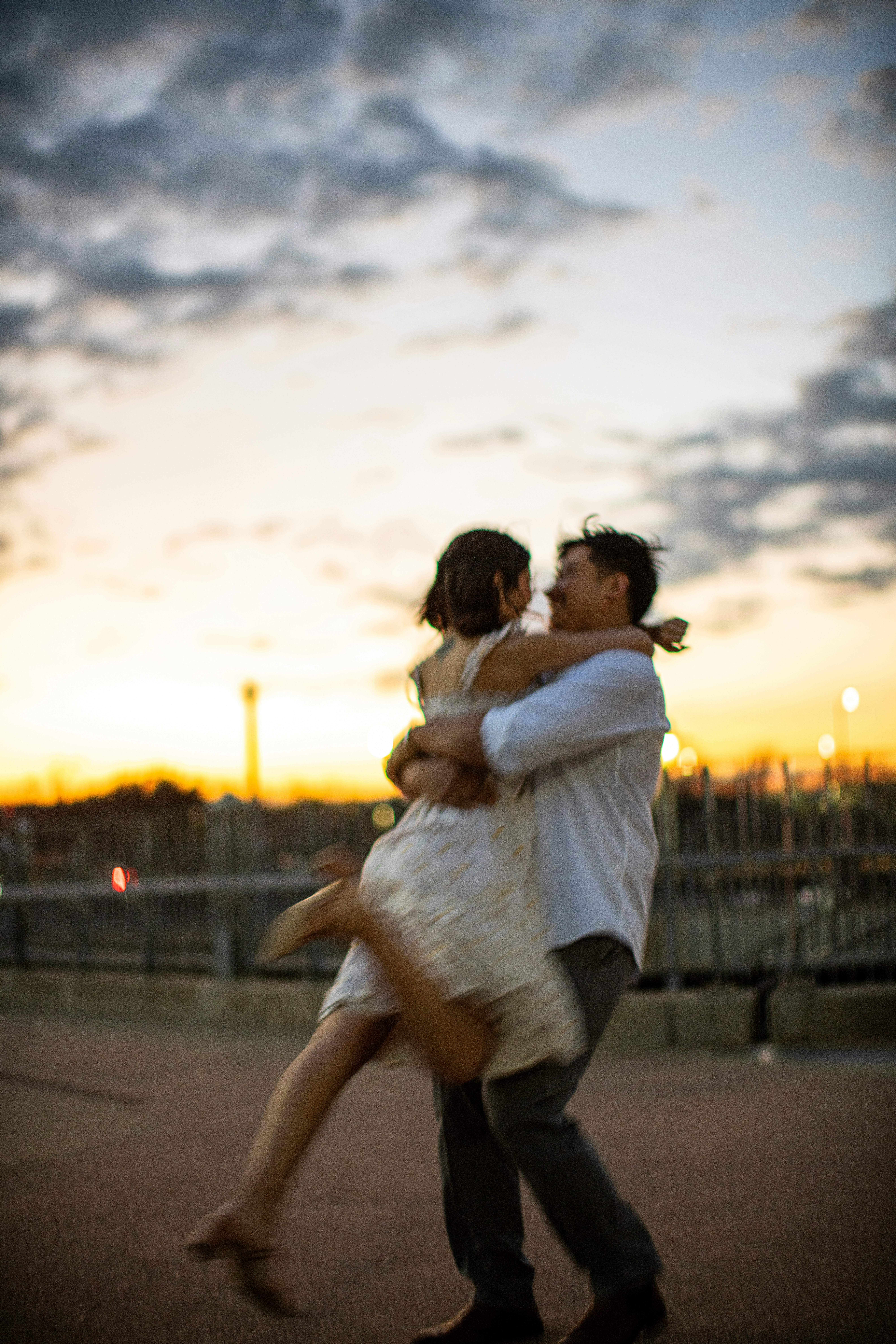 a man and a woman are dancing together
