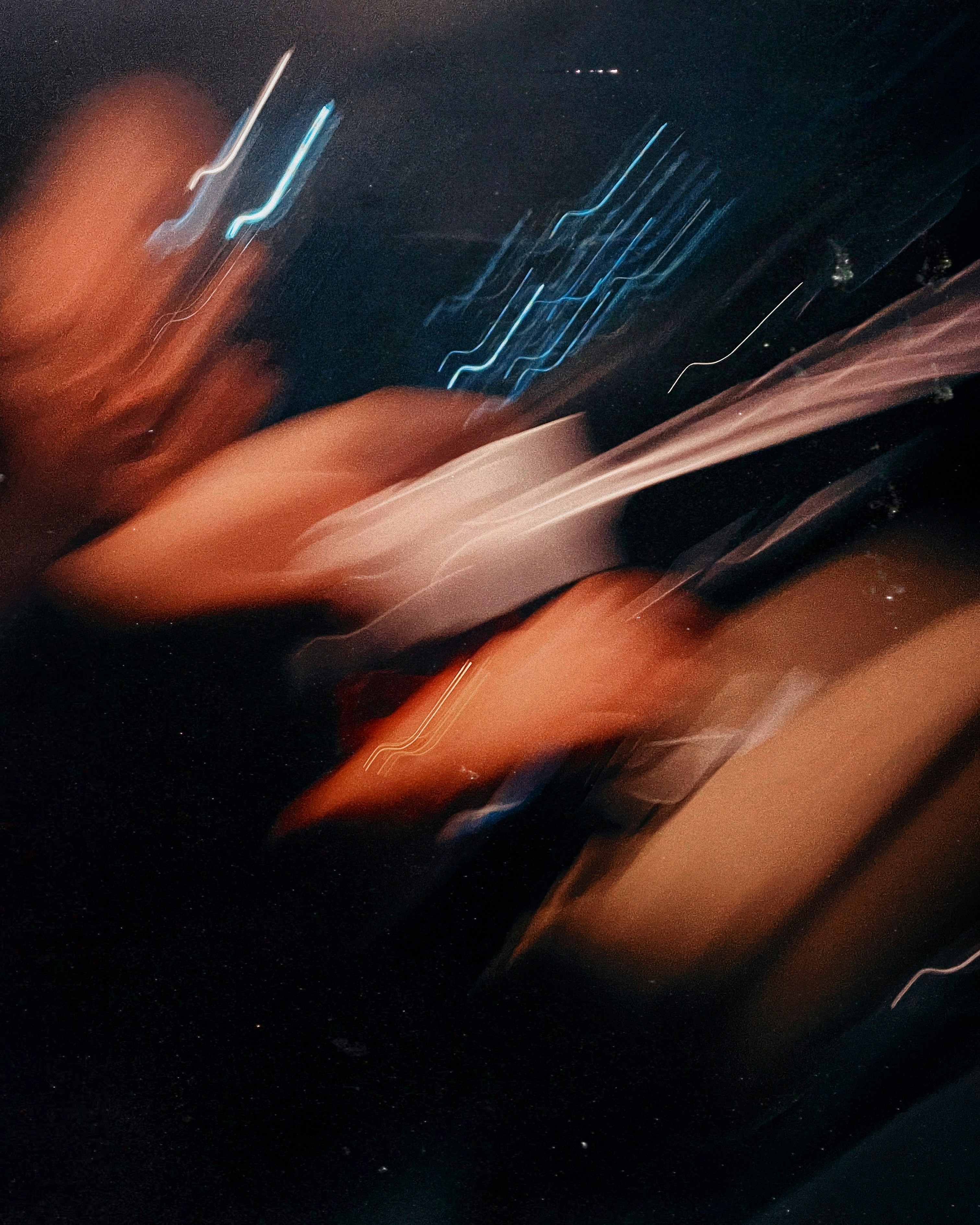 a blurry photo of a person in a car