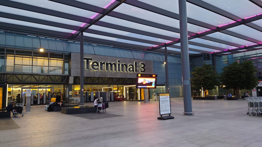 a terminal with a sign that says terminal 3,